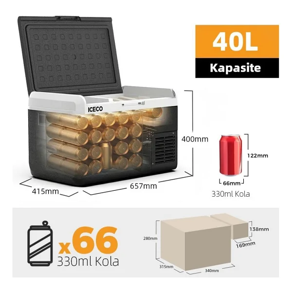 Iceco Mcd40d 12/24 V 40 Lt Kompresörlü Araç Buzdolabı - Görsel 6