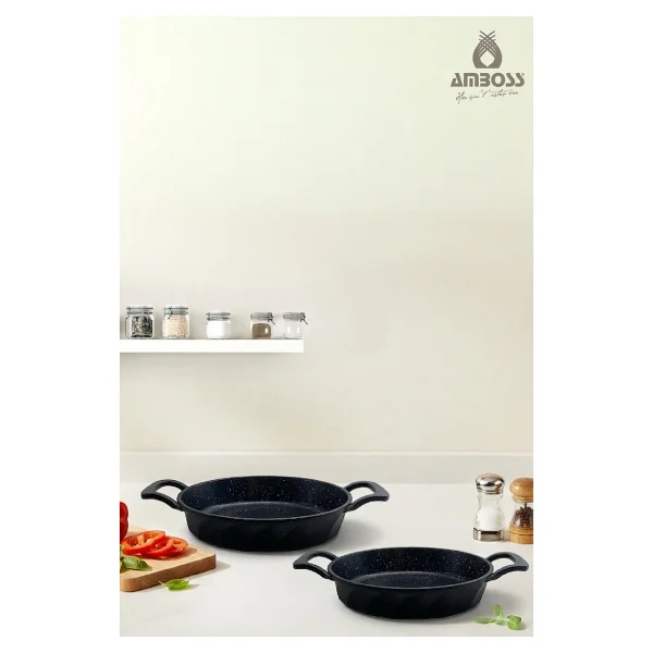 Amboss Montenegro 18-20 Cm 2'li Döküm Sahan Seti - Görsel 2