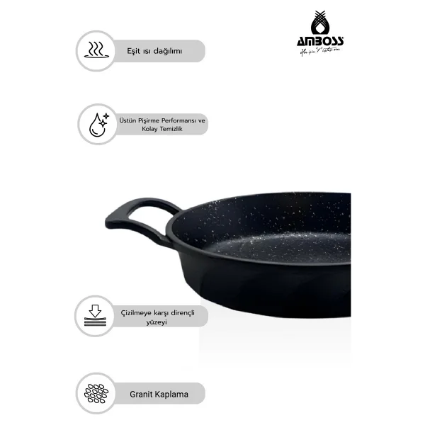 Amboss Montenegro 18-20 Cm 2'li Döküm Sahan Seti - Görsel 6