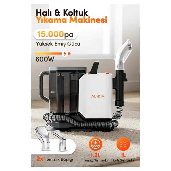 Auhma Aspt-04 Aquaclean Pro 600 Koltuk Ve Halı Yıkama Makinesi - Görsel 6