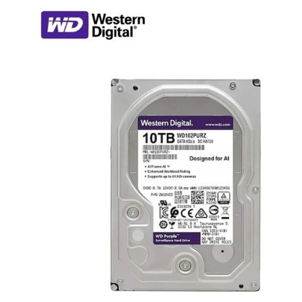Western Digital Purple Wd102purz Sata 3.0 7200 Rpm 3.5" 10 TB Harddisk - Görsel 2