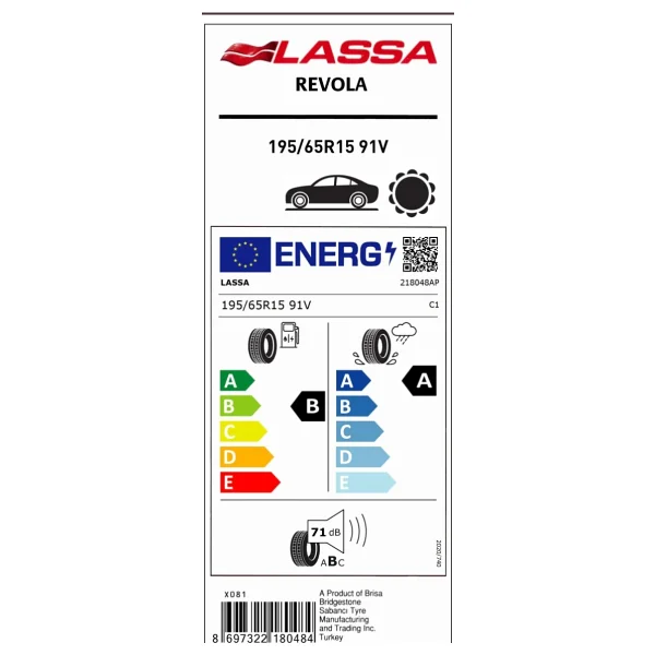 Lassa Revola 195/65 R15 91v Yaz Lastiği - 2026 - Görsel 5