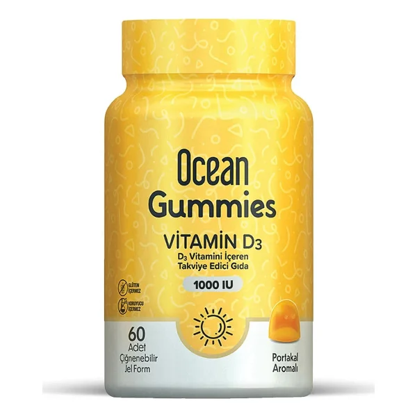 Ocean Gummies Vitamin D3 1000 IU Çiğnenebilir 60 Softjel - Görsel 7