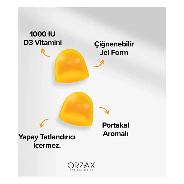 Ocean Gummies Vitamin D3 1000 IU Çiğnenebilir 60 Softjel - Görsel 9