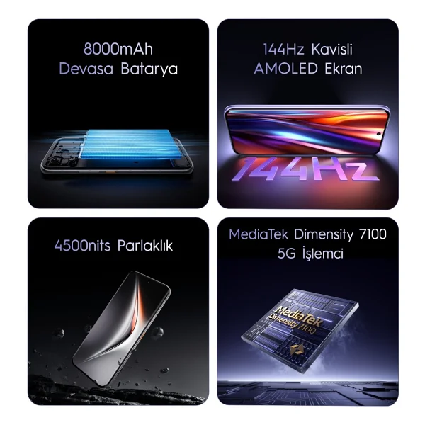 Tecno Pova Curve 2 256 GB Mor - Görsel 4