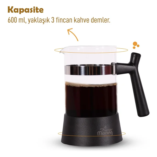 Any Morning Ff084 600 Ml French Press - Görsel 4