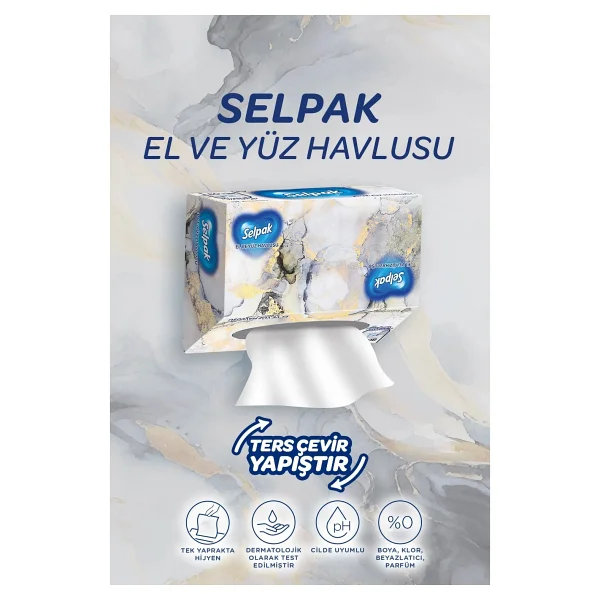 Selpak 80'li 10 Adet El Ve Yüz Havlusu - Görsel 3