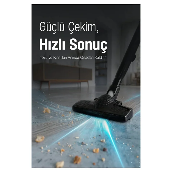 Fantom Speedy Pro Du 2100 Siyah Dikey Elektrikli Süpürge - Görsel 4