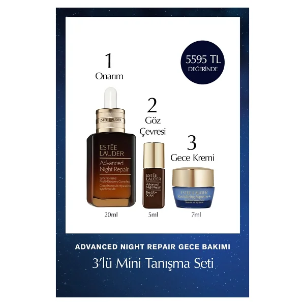 Estee Lauder Advanced Night Repair Gece Bakımı 3'lü Tanışma Seti - Serum 20ml + Göz Kremi 5ml + Gece Kremi 7ml - Görsel 3