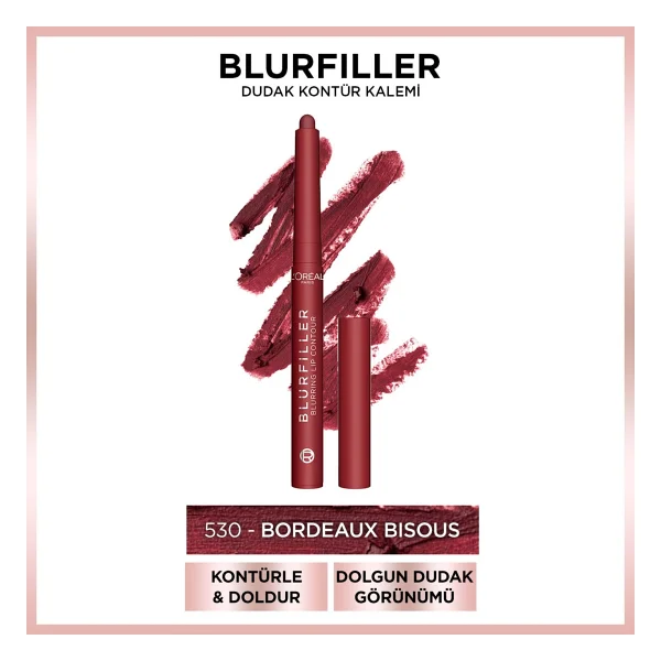 L'oreal Paris Blurfiller 530 Bordeaux Bisous Dudak Kalemi - Görsel 2