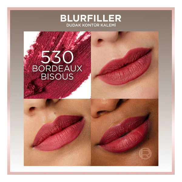 L'oreal Paris Blurfiller 530 Bordeaux Bisous Dudak Kalemi - Görsel 3