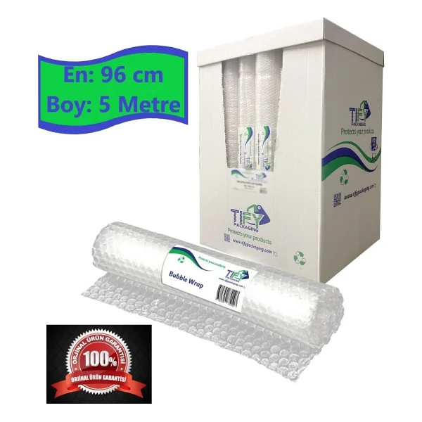 Balonlu Naylon Sargı 96CM Genişlikte 5 Metre Uzunlukta Havalı Eşya Koruma Ambalaj Pat Pat