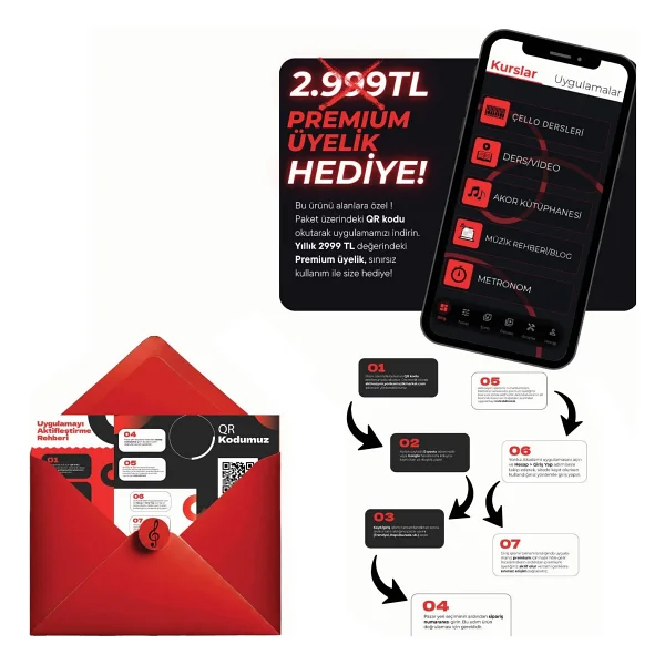 Midex Gt-124bk Profesyonel Siyah Çello - Görsel 3