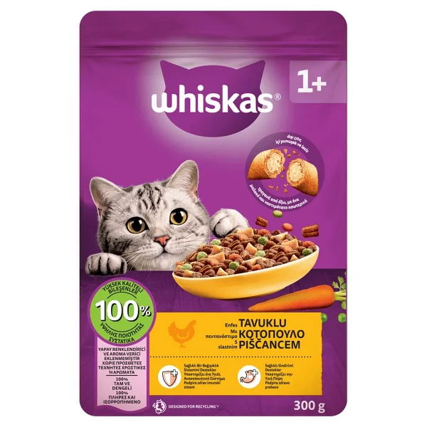 Whiskas Tavuklu Ve Sebzeli 300 Gr Yetişkin Kuru Kedi Maması - Görsel 6