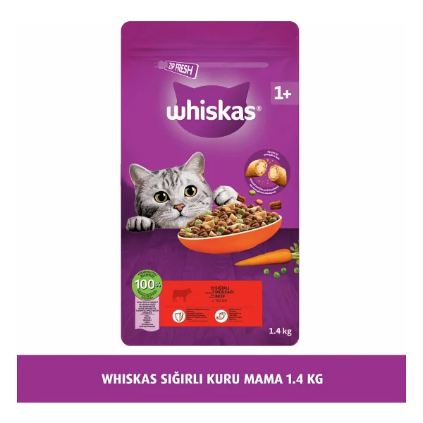 Whiskas Biftekli Ve Sebzeli 1.4 Kg Yetişkin Kedi Maması - Görsel 4