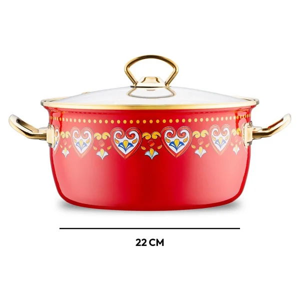 Emsan Solemar 22 Cm Emaye Kızartma Tenceresi - Görsel 5
