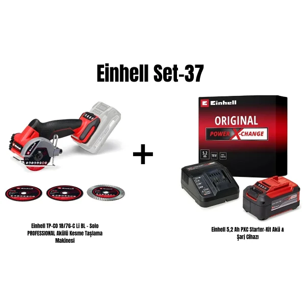Einhell Tp-Co 18/76-C Li Bl Tek Akülü 5.2 Ah Taşlama Makinesi - Görsel 4