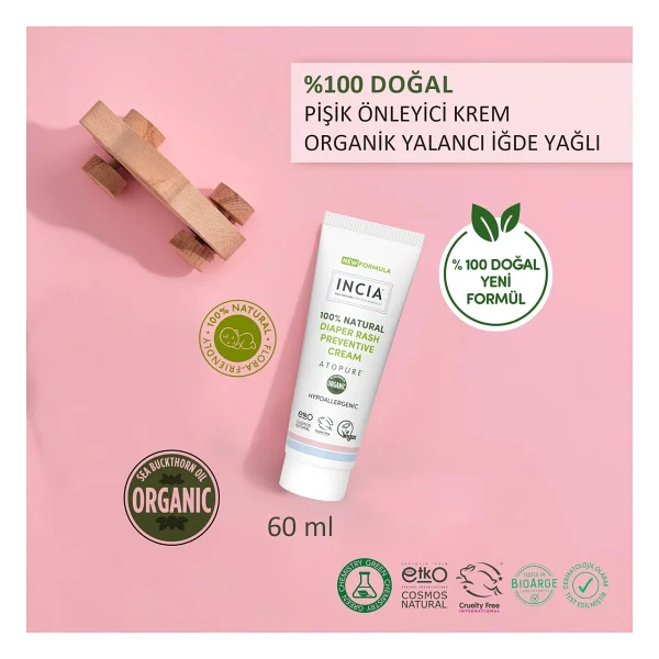 Incia Yalancı İğde Yağlı Pişik Önleyici Jel Krem 60 Ml - Görsel 4