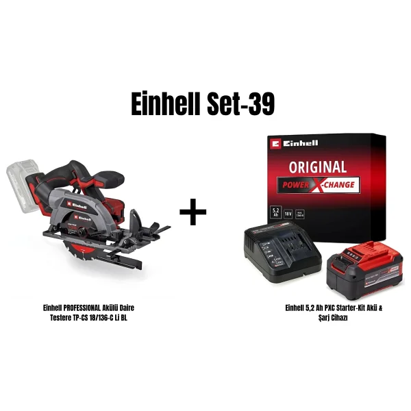 Einhell TP-CS 18/136-C Li BL Tek Akülü 5.2 Ah Daire Testere - Görsel 4