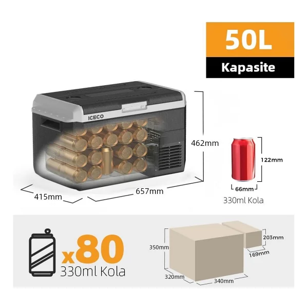 Iceco Mcd50d 12/24 V 50 Lt Kompresörlü Araç Buzdolabı - Görsel 10