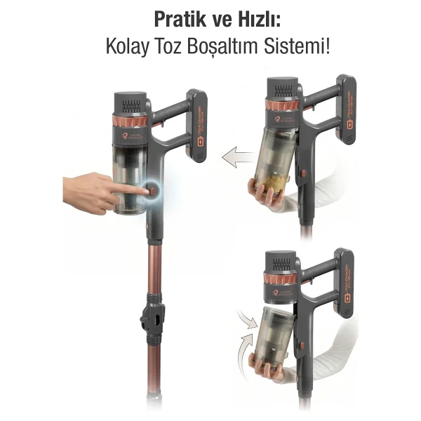 Fantom Quantum P 2050 Islak Kuru Şarjlı Dikey Süpürge - Görsel 7