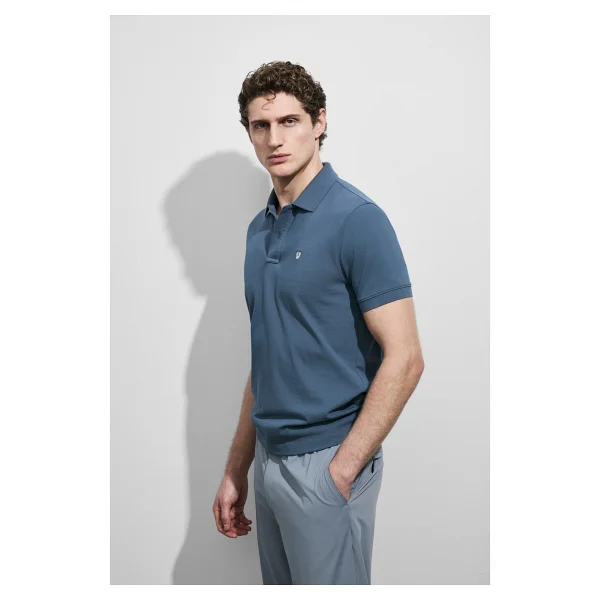 Lufian Laon Smart Regular Fit Beyaz Kısa Kollu Polo Yaka Erkek Tişört - Görsel 10