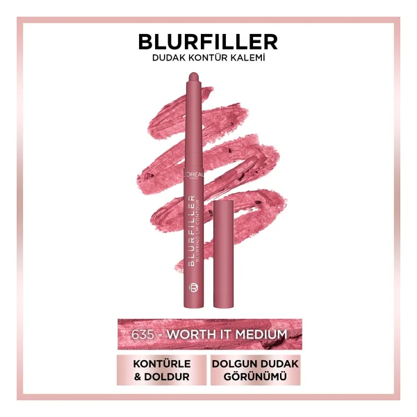 L'oreal Paris Blurfiller 635 Worth It Medium Dudak Kalemi - Görsel 2
