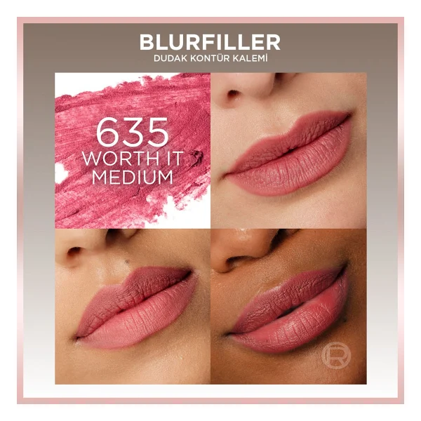 L'oreal Paris Blurfiller 635 Worth It Medium Dudak Kalemi - Görsel 3