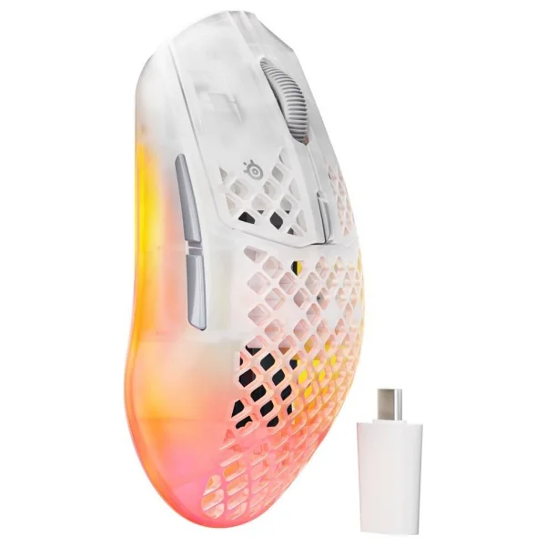 Steelseries Aerox 3 Wireless Gen 2 4K Ghost RGB Şarjlı Ergonomik Optik Kablosuz Oyuncu Mouse - Görsel 10