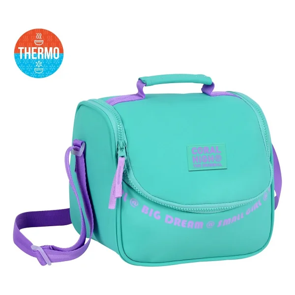 Coral High 27402 Yeşil-Mor Termoslu Beslenme Çantası - Görsel 2