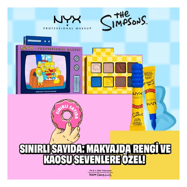 Nyx Professional Makeup Simpsons Koleksiyonu Simpsons Family Renkli Far Paleti - Görsel 5