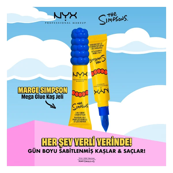 Nyx Professional Makeup Simpsons Mega Glue Şeffaf Kaş Ve Saç Sabitleyici - Görsel 2