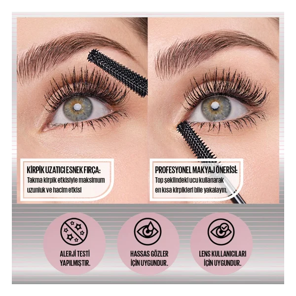 Maybelline New York Lash Sensational Sky Tubes Siyah Tubing Maskara - Görsel 9