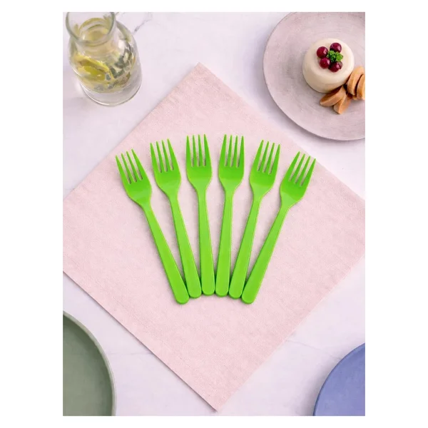 Plastik Çatal 25'li Yeşil - Görsel 5