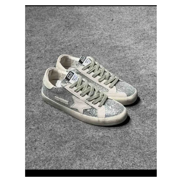 Golden Goose Gümüş Simli Yıldız Kadın Sneaker - Gri-Bej - 39 - Görsel 6