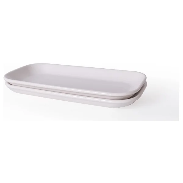Keramika Pergamon Beyaz 006 26 Cm 2'li Kayık Tabak - Görsel 5