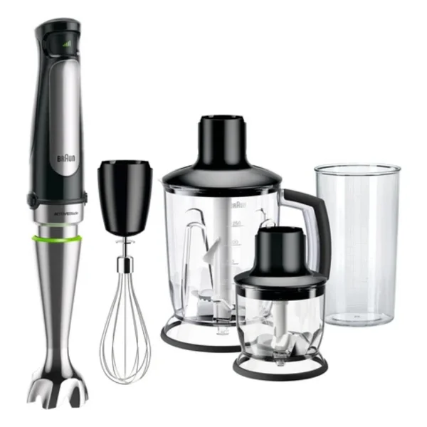 Braun Multi Quick 1000 W Çoklu Set Blender + Dijital Mutfaktartısı Hediye - Gri - Siyah - Görsel 2
