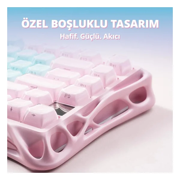 Gravastar Mercury K1 Lite RGB Us Layout Kablolu/Kablosuz Mekanik Oyuncu Klavyesi - Görsel 7