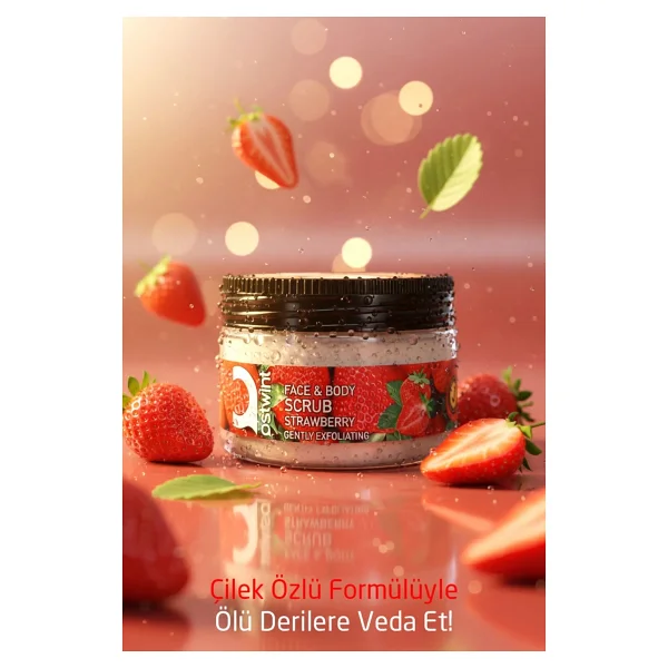 Ostwint Yüz Ve Vücut Scrub Peeling Jel Çilek 300 Ml - Görsel 3