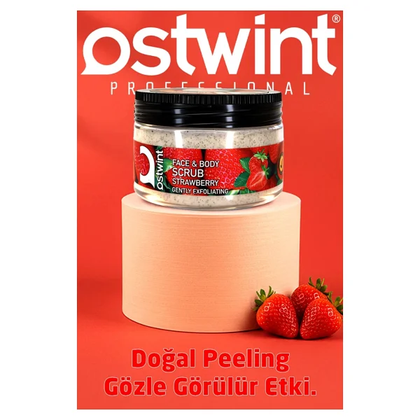 Ostwint Yüz Ve Vücut Scrub Peeling Jel Çilek 300 Ml - Görsel 5