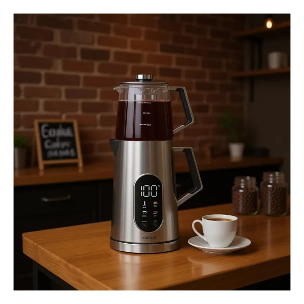 Karaca Cool Touch 1503 1500 W Inox Cam Demlikli Çay Makinesi - Görsel 5
