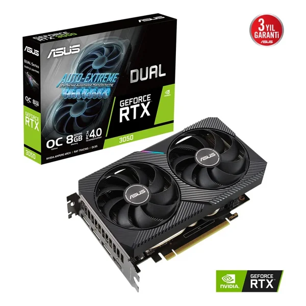 Asus RTX 3050 Dual-Rtx3050-O8g-V2 128 Bit Gddr6 8 GB Ekran Kartı - Görsel 8