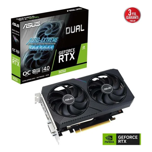 Asus RTX 3050 Dual-Rtx3050-O8g-V2 128 Bit Gddr6 8 GB Ekran Kartı - Görsel 10
