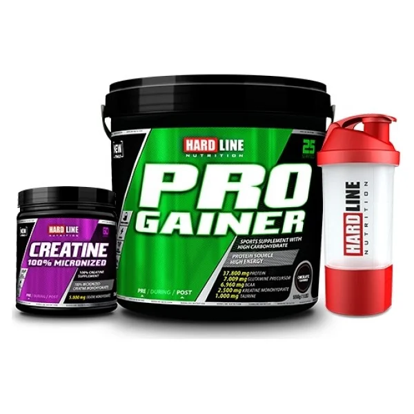Hardline Progainer Çikolata 5000 Gr +Kreatin%100 Mikronize 300 Gr + Shaker - Görsel 5