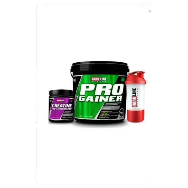 Hardline Progainer Çikolata 5000 Gr +Kreatin%100 Mikronize 300 Gr + Shaker - Görsel 2