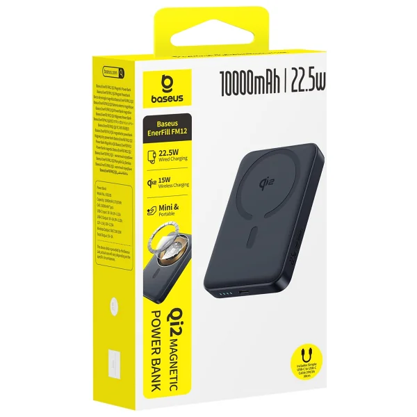 Baseus Enerfill Fm12 Beyaz 10000 mAh Hızlı Şarj Magsafe Powerbank - Görsel 2