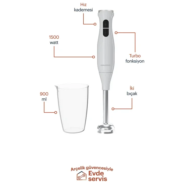 Grundig Hb 4410 1500 W El Blender Seti - Görsel 4