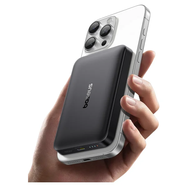 Baseus Enerfill Fm12 Siyah 10000 mAh Hızlı Şarj Magsafe Powerbank - Görsel 4