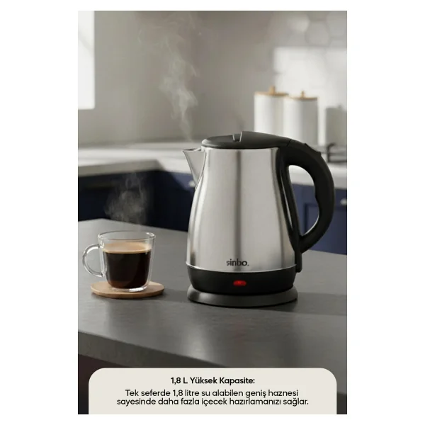 Sinbo Sk-8028 1500 W 1.8 Lt Çelik Kettle - Görsel 4