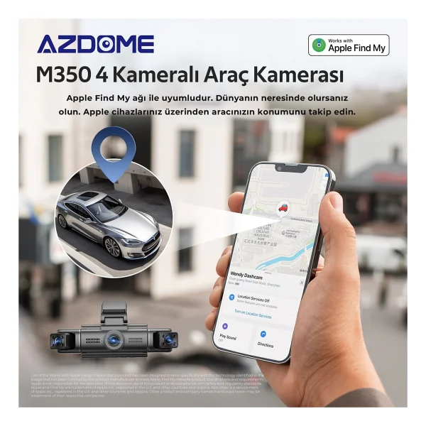 Azdome M350 4 Kameralı Araç Kamerası Seti - Görsel 9